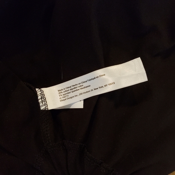 NWT Eloquii Black Short Cuffed Sleeve Side Tie Cotton T-Shirt  Size 18/20 - Picture 9 of 10